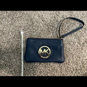 Navy Coach Wristlet